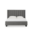 thumbnail image 6 of Modus Furniture Palermo Upholstered Wingback Platform Bed in Dark Stone, 6 of 6