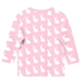 thumbnail image 3 of jobturf Easter Shirts for Girls Cute Bunny Eggs Graphic Tees Holiday Party Spring Summer Blouses 3/4 Sleeve Tops Size 3-12 Years, 3 of 5