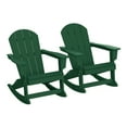 thumbnail image 3 of WestinTrends Malibu Outdoor Patio Porch Rocking Adirondack Chair (Set of 2), Dark Green, 3 of 16