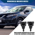 thumbnail image 3 of Unique Bargains No.28931ZW80A Windshield Washer Nozzles for Nissan Versa 2011-2014 Front ABS Plastic Pair Black, 3 of 7