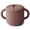 Mushie Silicone Snack Cup, Cloudy Mauve - Spill-Proof, BPA-Free Food Container for Toddler