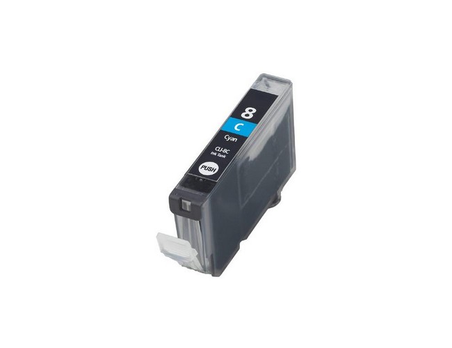PrinterDash Compatible Replacement for Canon PIXMA iP-3300/4200/5200/6700/MP-500/600/800/960/970 Cyan Inkjet (280 Page Yield) (CLI-8C) (0621B001) - image 1 of 8