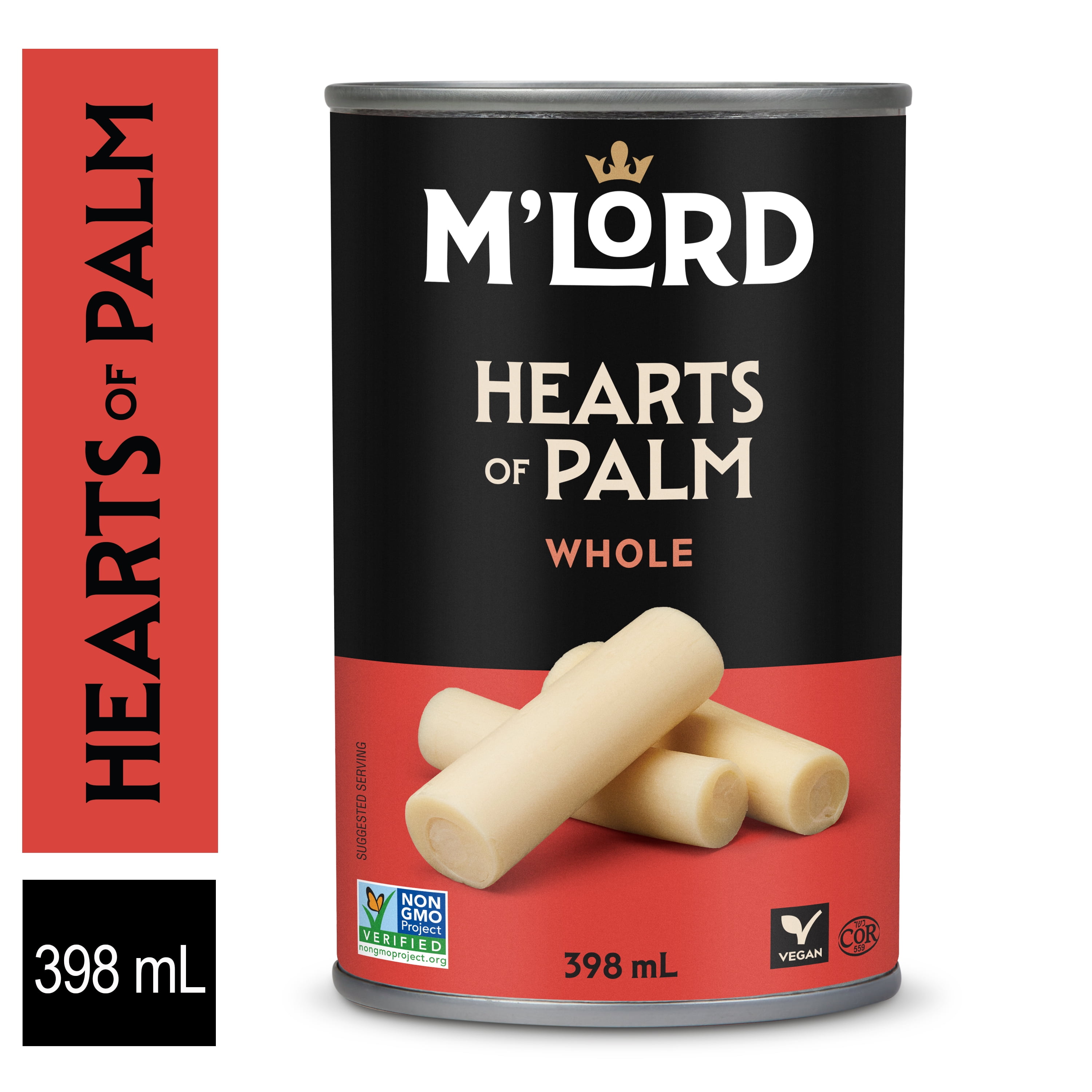 M'Lord Whole Hearts of Palm, 398ml