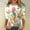 Yellow, variant on Womens Fashion Round Neck Floral Print Button Casual Loose 3/4 Sleeve 7/4 Sleeve Shirt T Shirt Top Womens Top Light Shirts for Women Tops Womens Women Athletic Shirt Womens Oversized Tee Athletic Top