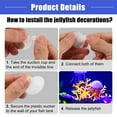thumbnail image 5 of Vocoste Aquarium Jellyfish Glow Decor Fish Tank Fluorescent Jellyfish Ornaments Blue 2.3"x5.9" with Suction Cup, 5 of 6