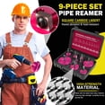 thumbnail image 2 of Kit escariador de tubos de PVC E-Cowlboy Premium de 9 piezas para 1/2 taladros, 2 of 8