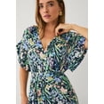 thumbnail image 3 of Ellos Plus Size Stretch Knit Fit And Flare Elbow-Length Sleeve Tie-Back Maxi Dress, 3 of 5
