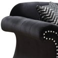 thumbnail image 2 of Sofa with Flared Design Arms and Button Tufting, Black, 2 of 5