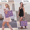thumbnail image 6 of Large Capacity Tote Bag,Purple Orange White Butterfly Pattern Handbag Fashion Luxury Tote Bag,15.7"x13"x 5.1" Inches,Laptop Compatible, 6 of 6