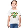 thumbnail image 2 of Lucky Frog Leprechaun with Rainbow St. Patricks Day Cute Toodler's T-shirt, 2 of 3
