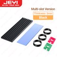 thumbnail image 1 of M.2 SSD Heatsink Aluminum Cooler Multi-version NVMe Radiator with Thermal Pad, Dust Paper for PS5/PC/Laptop M2 2280 SSD 3mm Slot Black, 1 of 6