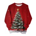 thumbnail image 2 of Zormilly Christmas Sweatshirts for Women Fleece Long Sleeve Crewneck Oversized Sweatshirt Printed Casual Pullover, S-2XL, 2 of 7