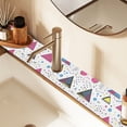 thumbnail image 2 of Yayeee Faucet Mat for Kitchen Sink 30" Diatomite Long Splash Guard Pad, Pink Simple Shapes, 2 Pack, 2 of 7