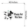 thumbnail image 4 of Made For The Sea Mermaid Ocean Sea Animals Creatures Princess Fish Starfish Queen Sweet Dreams Bedtime Unicorn Lovely Dear Dream Decorating Ideas Wall Decal Sticker - Size: 40 In X 16 In, 4 of 5