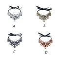 thumbnail image 4 of Qarigey Collar de mujer, gargantillas elegantes con estilo, colgantes para fiesta, vestido de banquete, accesorios para mujer, collares con babero Ropa, zapatos y accesorios Miscelánea Blanco Qarigey AP014829-01, 4 of 6
