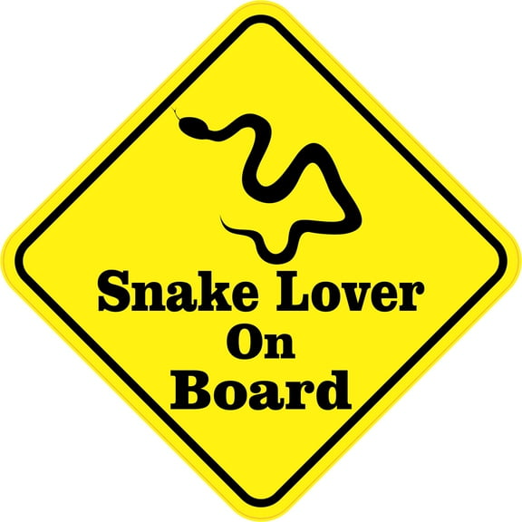 5in x 5in Snake Lover On Board Sticker