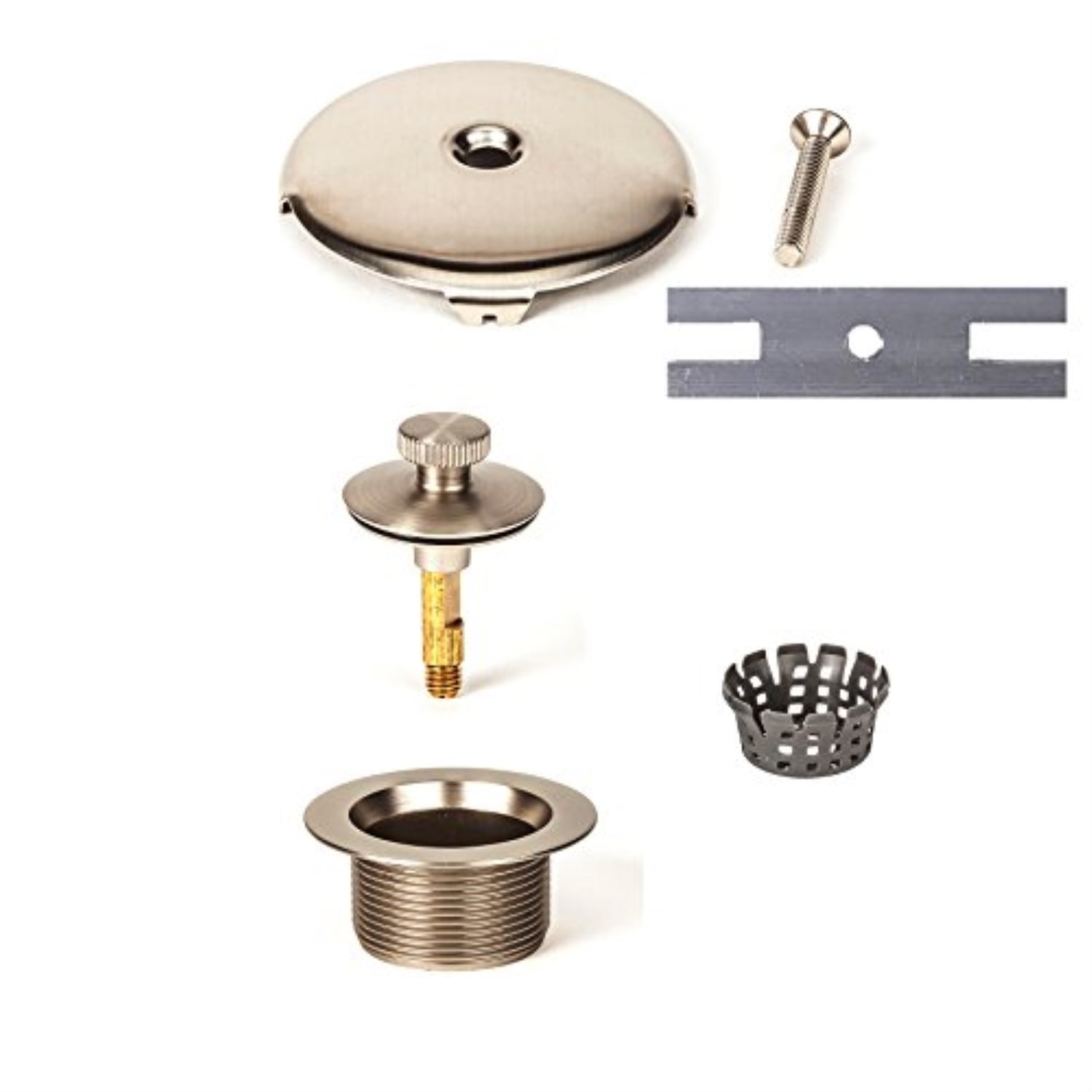 Fit both 1-1/2 Inch or 1-5/8 Inch Strainer and Stopper SENTO Black Tip-Toe BathTub Drain Trim Set Assembly Stopper Kit Heavy Duty Metal with Matching Screws Easy Installation Matte Black Fit both 1-1/2 Inch or 1-5/8 Inch Strainer and Stopper SENTO Black Tip-Toe BathTub Drain Trim Set Assembly Stopper Kit Heavy Duty Metal with Matching Screws Easy Installation Matte Black