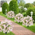 thumbnail image 6 of Artificial Lily Flowers, Fake Floor Plant with Ground Spike, Realistic Greenery Decor, Pink Eucalyptus Simulation, Outdoor Garden Decoration, Patio Balcony Home Decor, 6 of 6