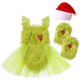 thumbnail image 1 of IBTOM CASTLE, disfraces navideños de alce para niñas recién nacidas con diadema de reno, vestido elegante, conjunto de ropa de fiesta de princesa, 1 of 4