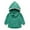 Green, variant on Toddler Boys Girls Winter Coat with Pocket Hooded Jacket Zipper Windproof Outwear