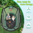 thumbnail image 3 of 6FT Toddler Trampoline with Basketball Hoop, SHINPT Indoor & Outdoor Trampoline with Safety Enclosure Net, Heavy-Duty Jumping Mat and No-Gap Design, Small Trampoline for Boys & Girls Ages 3+, Green, 3 of 9