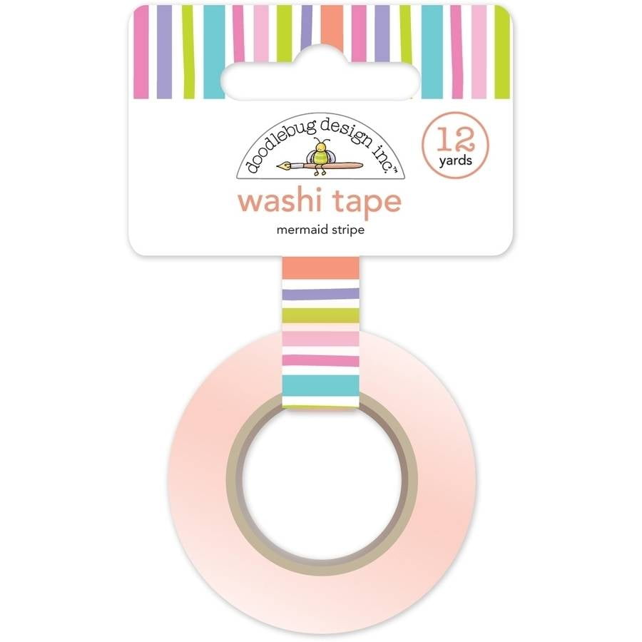15mm x 12 yd Multicolor Sweet Things Lovely Lines DOODLEBUG 4986 Washi Tape 