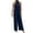 Navy, variant on Tqcoqu Summer Jumpsuit for Women Halter Neck Sleeveless Wide Leg Long Pant Jumpsuit One Piece Outfits,Black,Women's S-XL