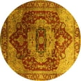 thumbnail image 1 of Ahgly Company Indoor Round Persian Yellow Traditional Area Rugs, 6' Round, 1 of 4