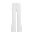 thumbnail image 5 of DuoJiaJ Womens Wide Leg Pants, Knit High Waist Relaxed Casual Trousers White M, 5 of 5