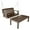 Weathered Acorn, variant on Highwood 4ft Lehigh Porch Swing with 1 Coffee Table - Outdoor, Eco-friendly, Synthetic Wood