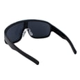 thumbnail image 3 of Square Shield Sunglasses Oversized Semi-Rimless Goggle Style UV400 Black, Black, 3 of 4