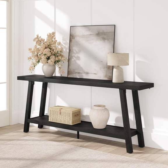 Black 70.87-inch Ultra-narrow Entryway Console Table