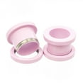 thumbnail image 3 of Plugs Matte Pastel Pink Screw Fit - Sold as a Pair Surgical Steel, 3 of 5