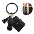 thumbnail image 2 of Detachable PU Leather Keychain Card Holder Circle Bracelet Wristlet Keychain for Girlfriend Mother Friend, 2 of 10