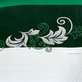 thumbnail image 4 of Chezmoi Collection 7-Piece Luxury Floral Leaves Embroidery Comforter Set, Queen, Green/Black/Cream, 4 of 9