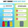 thumbnail image 4 of Back Bay Play Winter Snow Sleds Plastic Snow Sled for Kids and Adults - 35" Single Rider Kids Sled Made Durable, Snow Sleds for Kids and Adult Heavy Duty Fast Sliding - Kids Snow Sled with Rope, 4 of 7