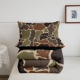 thumbnail image 5 of Manfei Rustic Camouflage Gorilla King Size Comforter Sets, Contemporary Art Camo Comforters King Size, Green Brown, Black Reversible, 3pcs, 1 Comforter and 2 Pillowcases, 5 of 7