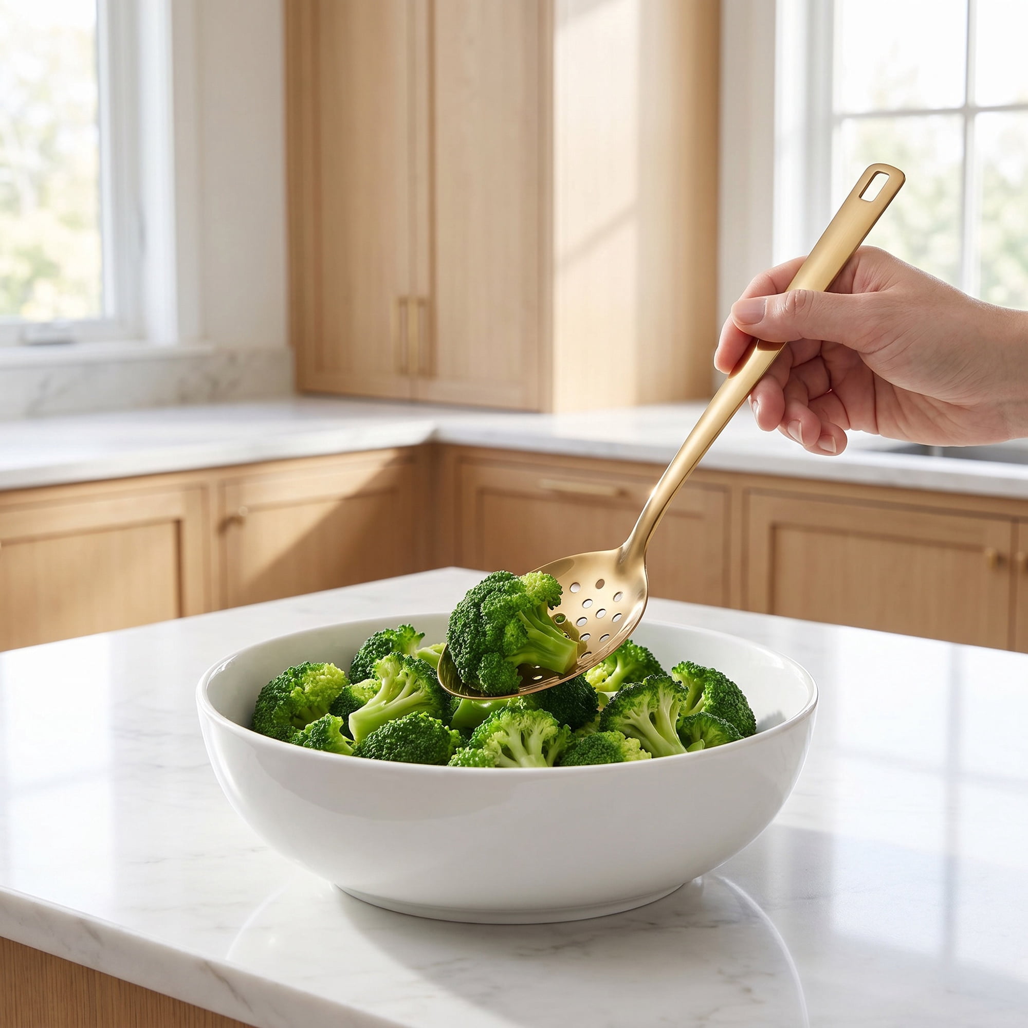 Unique Bargains Non Stick Heat Resistance Stainless Steel Slotted Spoon A 10.6" x 2.4"