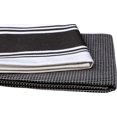 thumbnail image 3 of AMOUR INFINI Kitchen Towels 2 Stripe + 2 Waffle Super Soft and Absorbent Kitchen Towels Perfect for Kitchen Cleaning and Drying Dishes Pack of 4 Washable Tea Towels (28x20 Inch - Black), 3 of 6