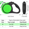 thumbnail image 4 of Taglory Retractable Dog Leash for Small Dogs, 16ft Anti Slip Handle Dog Leash for Medium Dogs, Green, 4 of 7