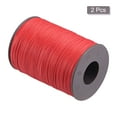 thumbnail image 3 of Unique Bargains 2 Pack Thin Waxed Thread 137 Yards 0.55mm Polyester String Cord for Machine Sewing Hand Quilting Weaving, Red, 3 of 5