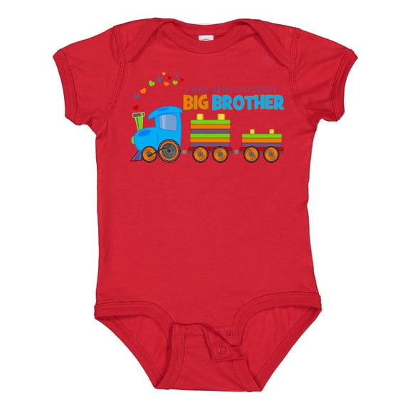 Inktastic I Am the Cutest Big Brother - Train Boys Baby Bodysuit