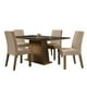 thumbnail image 1 of Juego de Comedor Madesa Sabrina Mesa con Tablero de Vidrio y 4 Sillas Marrón/Negro/Imperial, 1 of 5