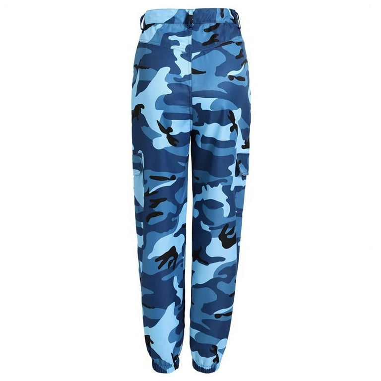 Weefy Women Camo Cargo Trousers Casual Army Military Combat Camouflage Sports Pants Walmart