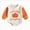 A124-Orange, variant on KJameas Baby Boys Girls Romper Pumpkin Graphic Raglan Sleeve