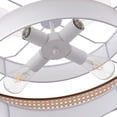 thumbnail image 5 of Aiwen 23.6 IN Hanging Light Fixture White Adjustable Pendant Lights with Cloth Shade for Living Room, Farmhouse, 5 of 7