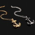 thumbnail image 3 of Collares Para Hombres Estilo Europeo Y Americano Colgante De Ancla De Acero Inoxidable Para Hombres Colgante De Ancla De Piratas Del Caribe Colgante De Oro, 3 of 3