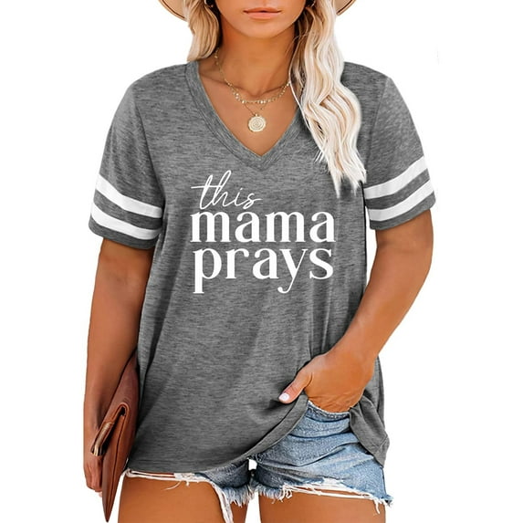 Eytino Womens Plus Size Tops Summer Short Sleeve T Shirts Crew Neck Loose Casual Tunic Tops(1X-5X)