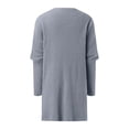 thumbnail image 4 of HCYSFG Womens Longline Cardigan Sweater Open Front Long Sleeve Patch Pockets Textured Knit Loose Fit Everyday Layering Tops, 4 of 5