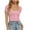 Pink, variant on IROINNID Women's Trendy Minimalist Solid Color Square Neck Comfy Versatile Loose T-shirt Short Sleeve Blouse Casual Tops Spring